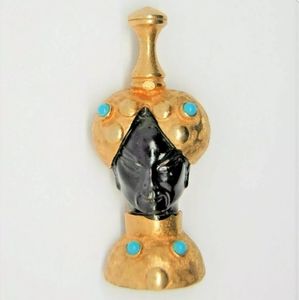 Rare ACCESSOCRAFT Blackamoor King Figural Brooch